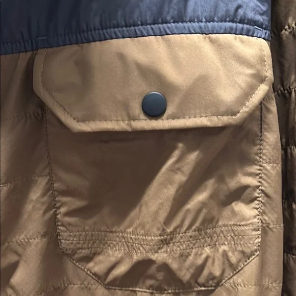 Men's Brown and Black Quilted Jacket - Picture 3 of 7